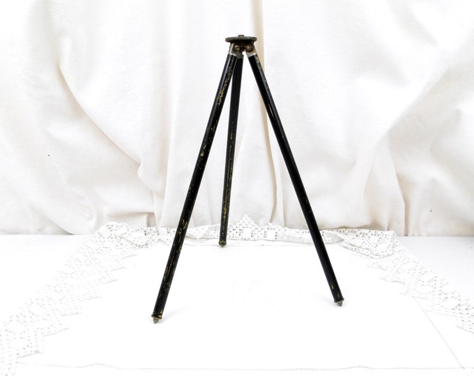 Antique Metal Telescopic Brass Photography Tripod, Vintage Photo Camera Accessories, Retro Metal Stand