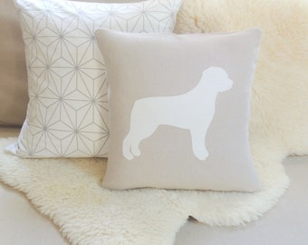 Rottweiler Dog Pillow Cover - Rustic Modern