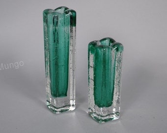 set of 2 Glass vases by the German company Schott in Zwiesel