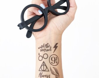 harry potter tattoo etsy harry potter tattoo etsy