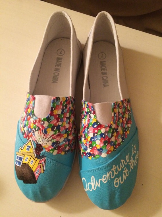 Items similar to Custom Disney Pixar Up Toms-Like Canvas Shoes on Etsy