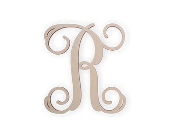 Wooden Letters For Wall Art | Script Letter For Door | Cursive Wood Letter | Wooden Monogram For Gift | Large Wooden Letter