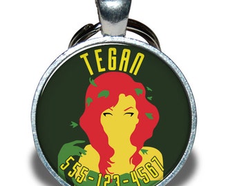 Pet ID Tag - Poison Ivy *Inspired* - Dog tag, Cat Tag, Pet Tag