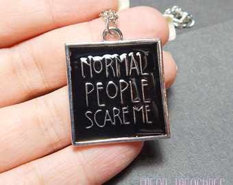 Horror fandom necklace, tv shows, fangirl, normal people scare me.