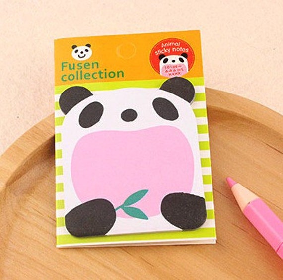 Cute Panda Sticky Note Pad SN1100PNA by JakeandZoesStudio on Etsy