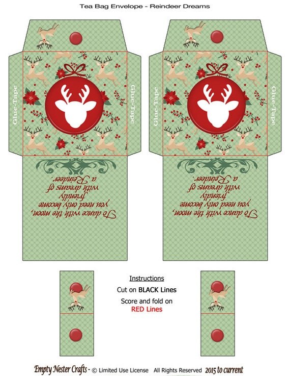 items similar to printable tea bag packet wrapper envelope topper