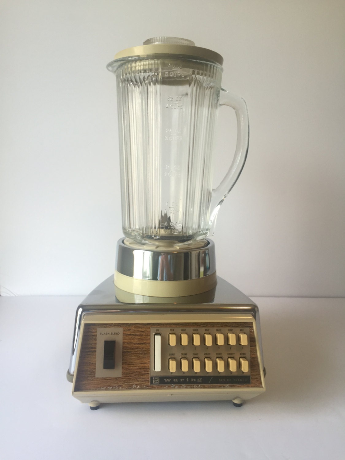 Vintage Blender Waring Blender Retro Barware Chrome Gold