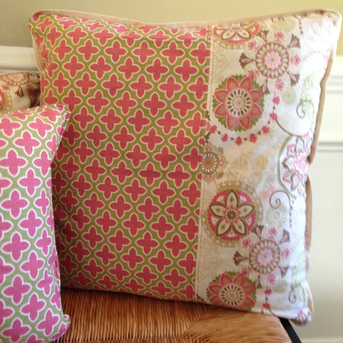 Large Pink Floor Pillow Cover 24 x 24 inch Pillow Cover Rose