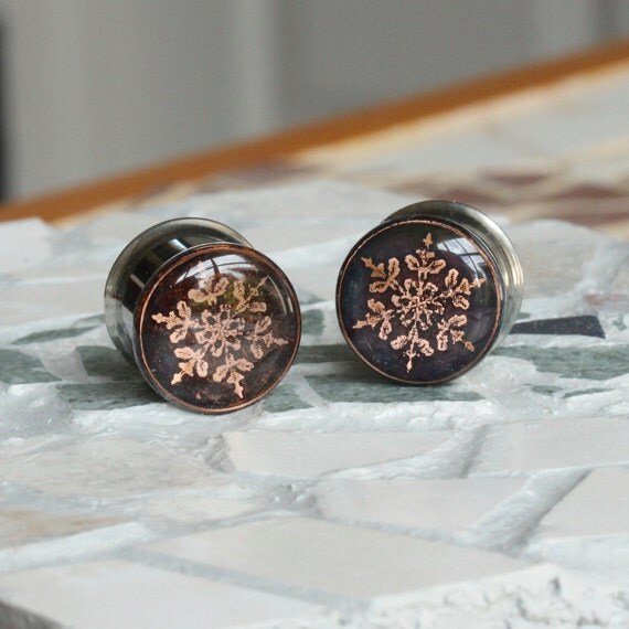 9/16 Gauges Snowflake Gauges Ear Plugs Stretched Ears Plug