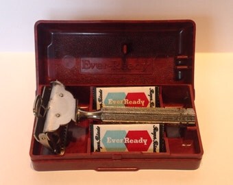 Ever Ready Flip Top SE Safety Razor & Case. 1912 Patent.