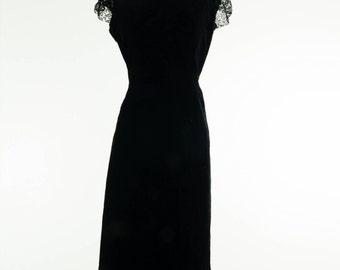 1950's Velvet Bombshell Wiggle Dress