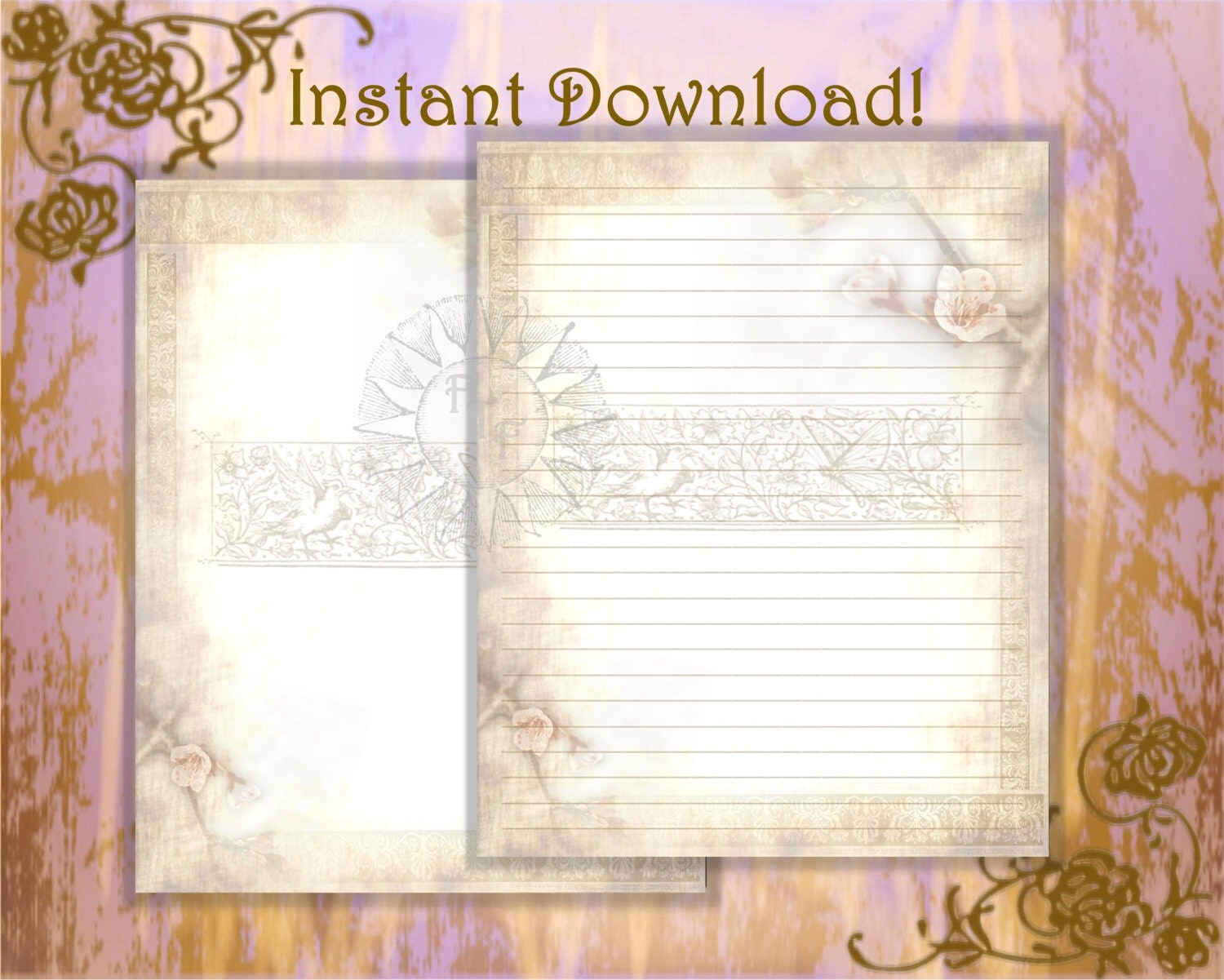 Victorian Stationery Vintage Letter Writing Spring