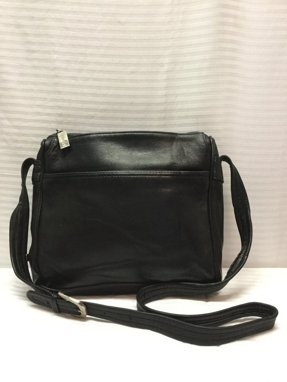 Tignanello Black Leather Purse Shoulder Bag Purse Bag