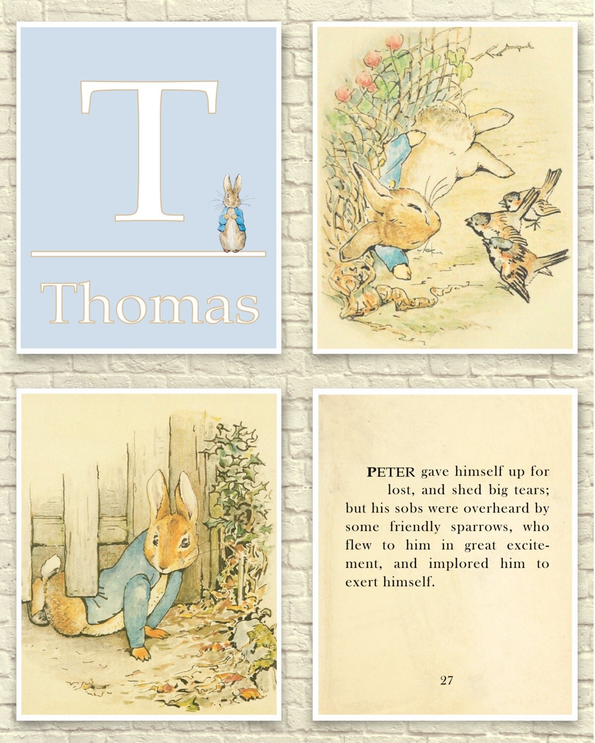 PETER RABBIT Wall Art Peter Rabbit Prints Boys Nursery