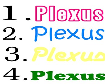 15 PLEXUS Vinyl Decals 1X6
