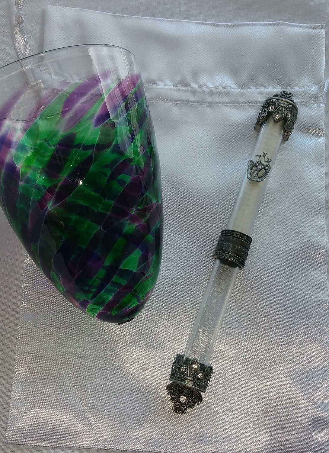 Jewish Wedding Break the Glass Star Mezuzah KitMezuzah color
