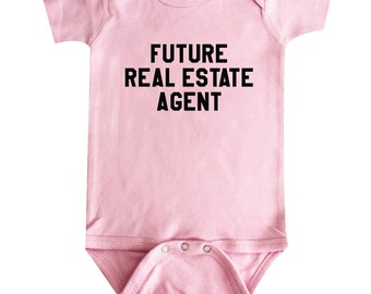 Future Real Estate Agent Baby Clothes, Bodysuit, Baby Shower Gift, Funny Baby Clothes, Baby Boy, Baby Girl, Baby Real Estate Agent #33