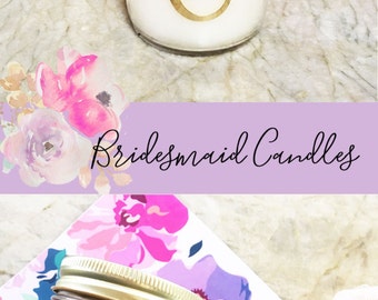 Bridesmaid Candle Will you be my Bridesmaid Candle Monogram Candle Personalized Candle Stocking Stuffers for Women (EB3178M) -