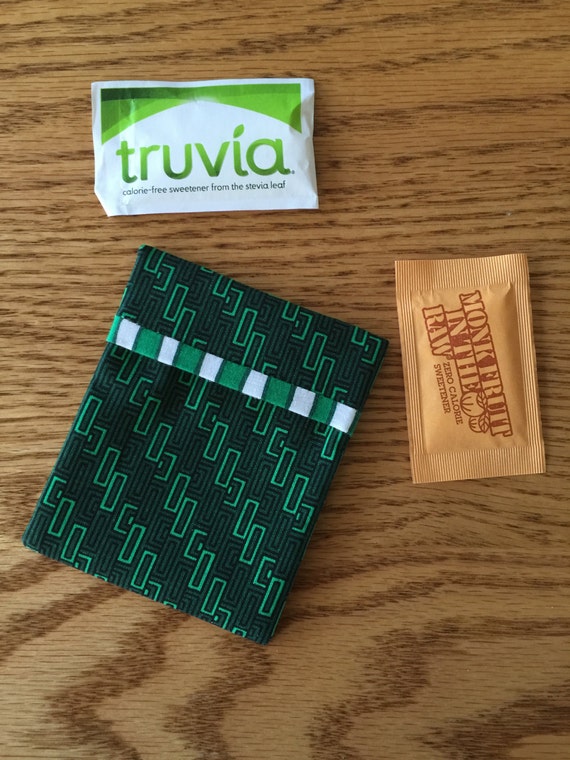 Sugar Packet Holder Travel Case for purse or pocket holder