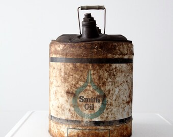 Smith Oil can, vintage 5 gallon oil can