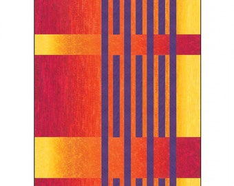 Behind Bars Quilt Pattern by Urban Elementz; UE2703; 51" x 78"; Use with Ombre Fabrics; Quilt Pattern; Sewing Pattern; Sewing, Decor