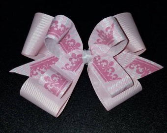 Princess Hair Bows - Med Double Bubble Bows
