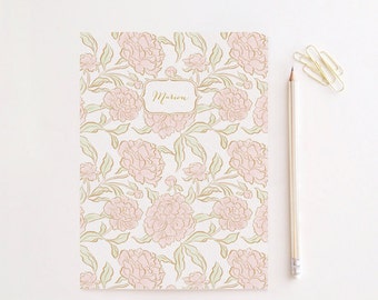 Peony Personalized Notebook Cahier Journal