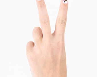 Celebrity Kiss Nail Decals...Kim Nails...Kanye Nails...Drake Nails...Lip Nail Art... Drake Nails...Pop Culture Nail Art...No Water Needed!