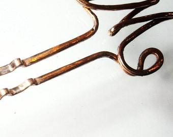 FORCINA ARGENTO C/INIZIALE, Fermacapelli, Forcina X Capelli, Gioielli Artigianali, Fermacapelli c/Iniziale, Forcina, Gift For Her, LongHair