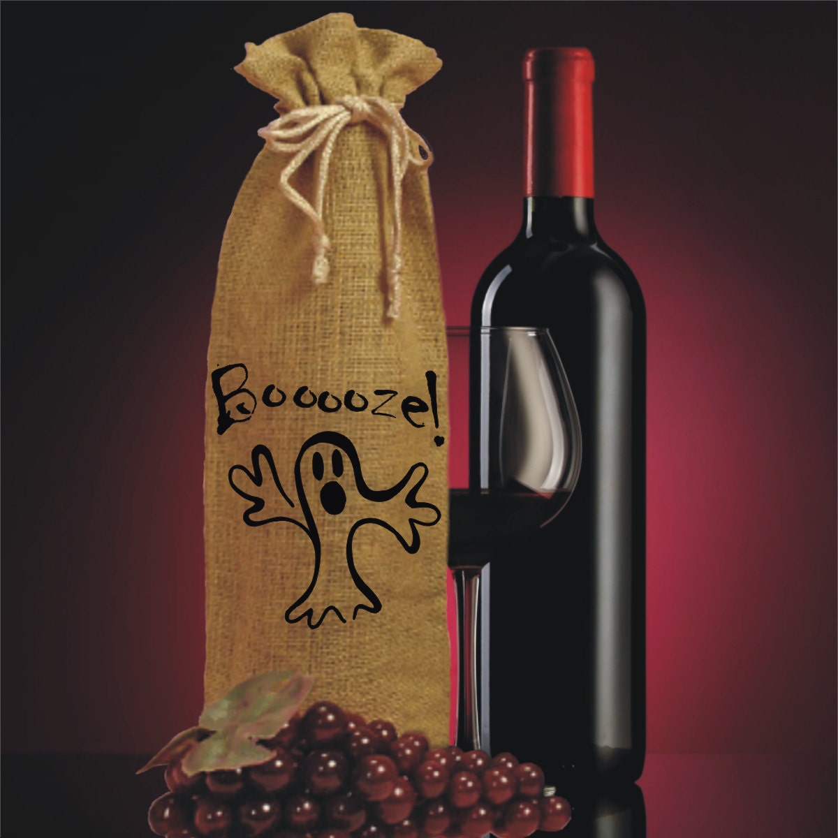 halloween wine bottle gift bags