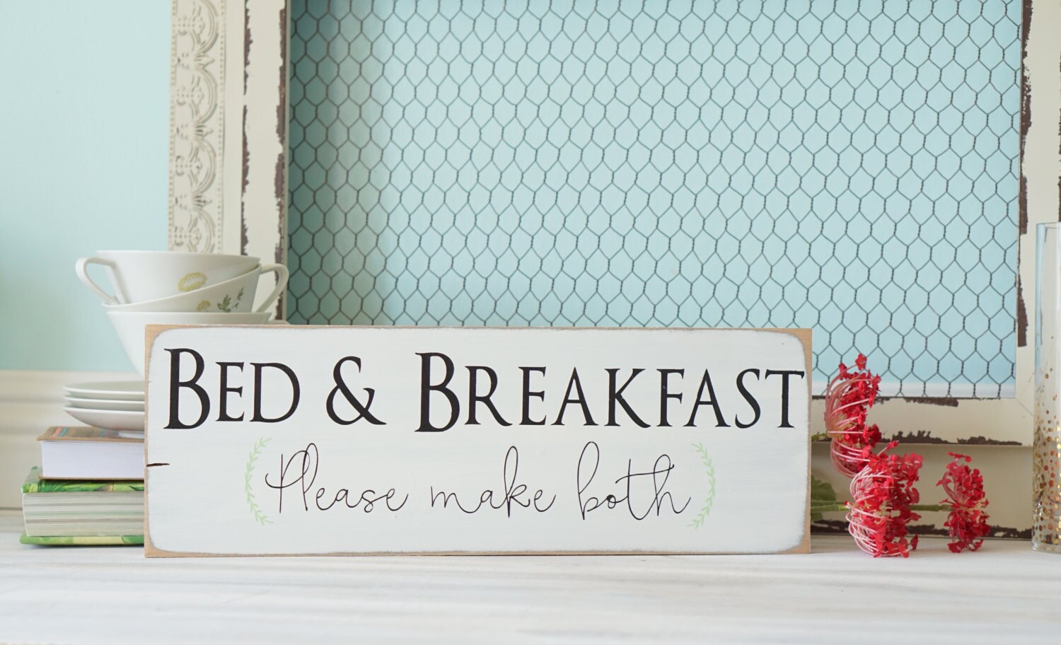 Bed & Breakfast Sign Funny Signs Humorous Kitchen by DistressedLuv
