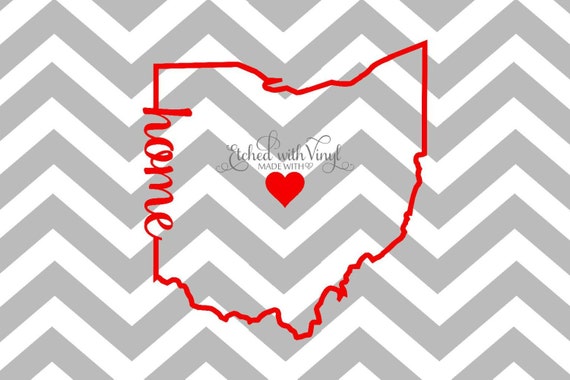 Download Ohio home state outline SVG file by EtchedwithVinyl on Etsy