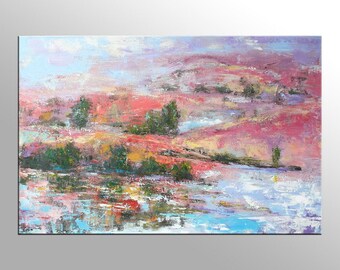 Landscape Painting, Large Oil Painting, Large Art, Canvas Art, Contemporary Art, Abstract Art, Large Painting, Wall Art, Abstract Painting