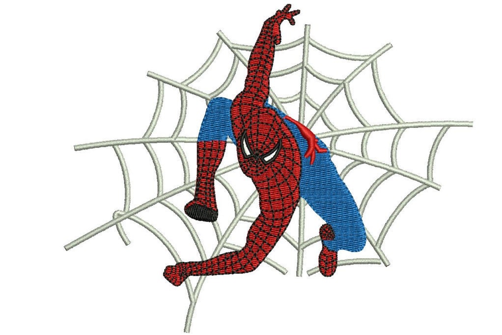 Spiderman embroidery pattern 5 sizes Machine embroidery design