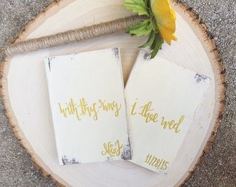 with this ring i thee wed couples vow books with initials and wedding date - With This Ring I Thee Wed with this ring i thee wed couples vow books with initials and wedding date - With This Ring I Thee Wed