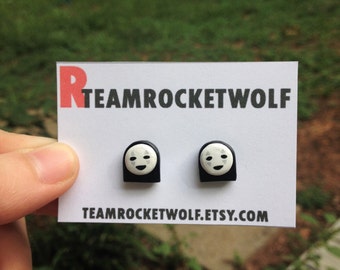 No Face Spirited Away Earrings Studs