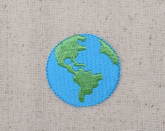 Planet Earth - Iron on Applique - Embroidered Patch - Ecology - 694726A