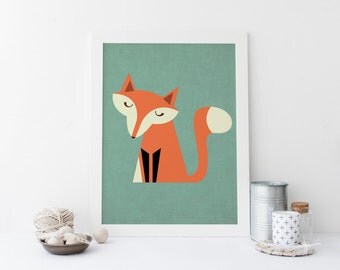 Fox Wall Art fox nursery wall art | etsy Fox Wall Art fox nursery wall art | etsy