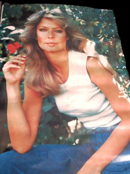 farrah fawcett vintage poster 70s poster old posters