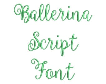 Ballerina Script Font Embroidery Font Machine Embroidery Alphabet Monogram Font Designs 3 Size BX Embroidery Fonts - INSTANT DOWNLOAD