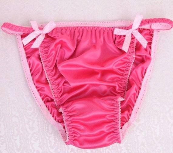 Light Pink Butter Soft Silky Shiny Wetlook String Bikini Sissy