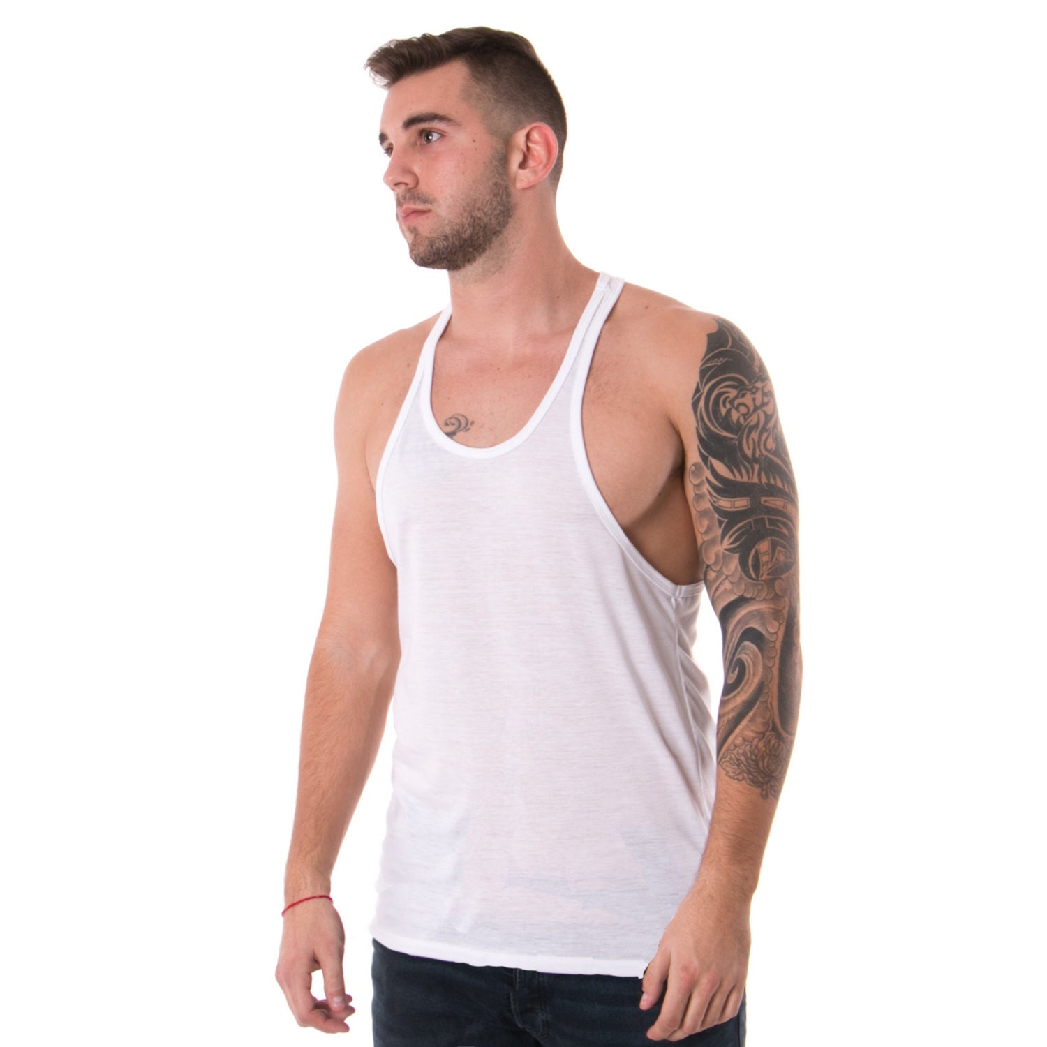 Mens Racerback Stringer Muscle Tank