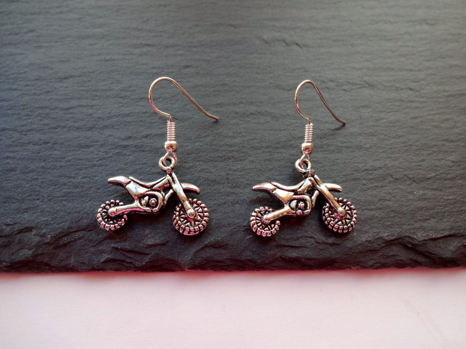 Motorcycle Earrings Dirt Bike Earrings Charm Earrings