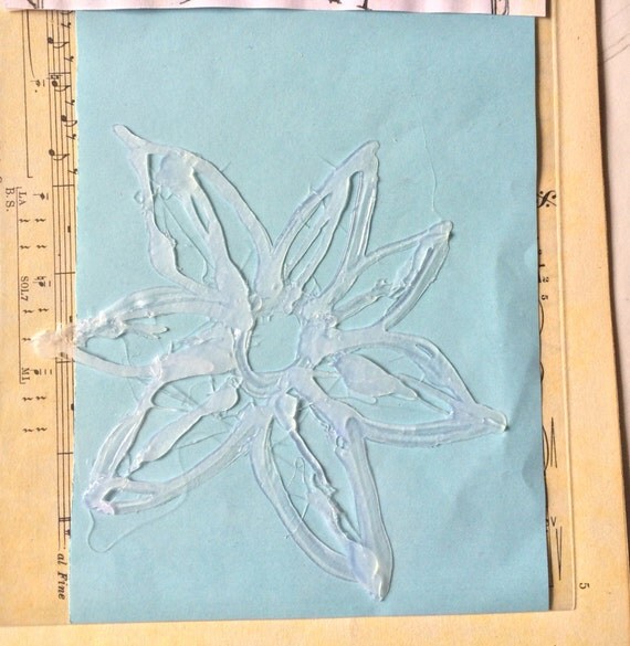 Hot glue stencils for mixed media and art journaling