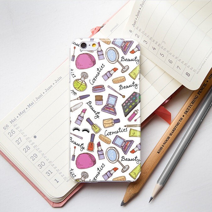 Makeup Phone Case Girls iPhone Case Cosmetics by PinkPiggyStudio