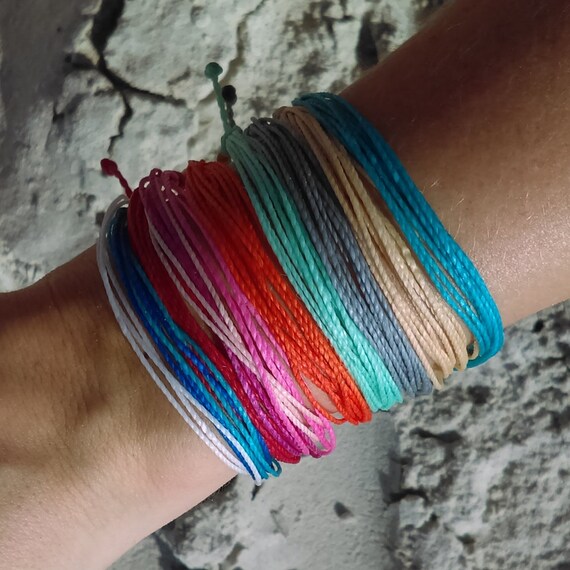 Waxed Cord Surfer Bracelet Friendship Bracelet Custom