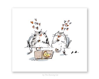 Pizza Cats - Pizza Cat Lover - Funny Cat Art