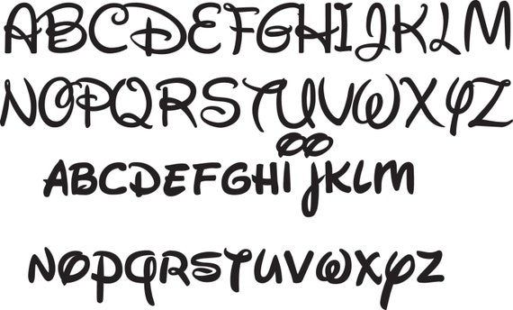 Download Disney font SVG cuttable Alphabet Svg Silhouette by ...