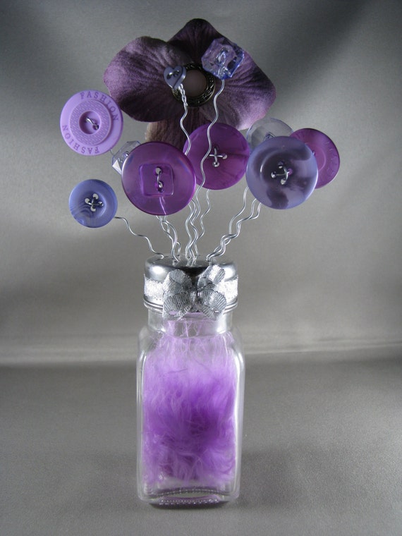 Button Bouquet Salt Shaker Bouquet Salt Shaker Vase Button