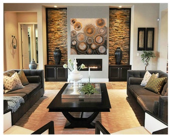 Metallic Silver and Bronze Impasto Painting with Palette Knife and Brush